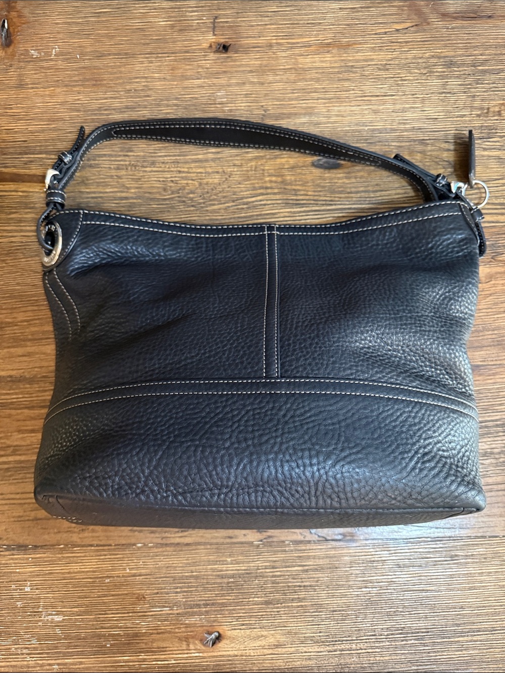 Coach Black Pebbled Leather Shoulder Hobo - Picture 7 of 14